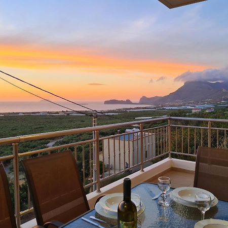 New Villa Kalimera, View To Falasarna Beach Plátanos Eksteriør billede