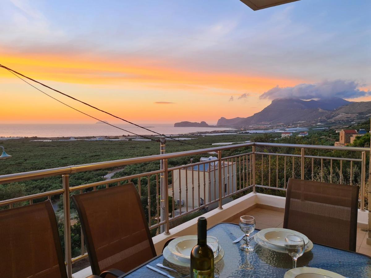 New Villa Kalimera, View To Falasarna Beach Plátanos Eksteriør billede