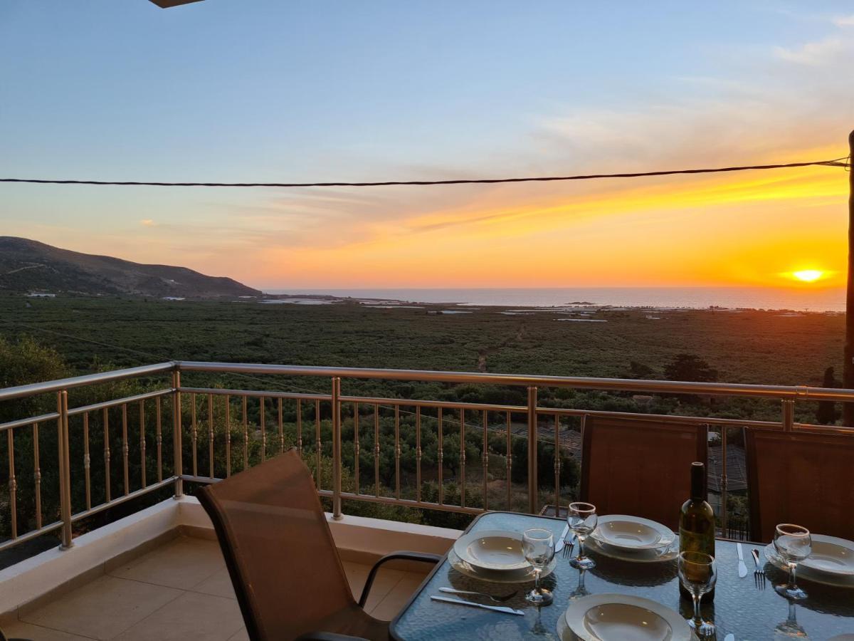 New Villa Kalimera, View To Falasarna Beach Plátanos Eksteriør billede